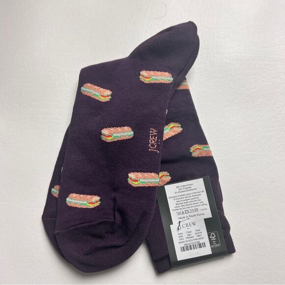 J.Crew Sandwich Print Graphic Design Trouser Socks Onesize NWT - Picture 4 of 9